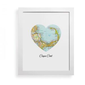 Cape Cod Map Heart Print